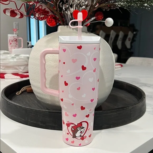 ❤️💕Cute. 2026 Valentine BUC-EES Tumbler.